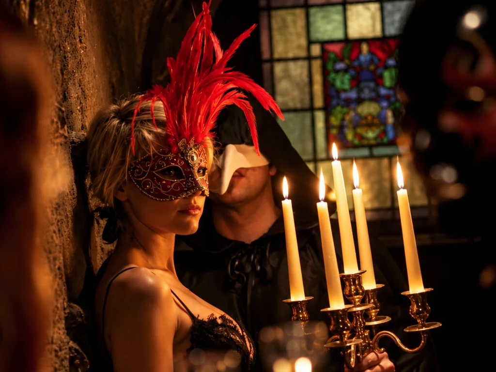 Luz de velas y máscaras. Un castillo sobre Lucerna